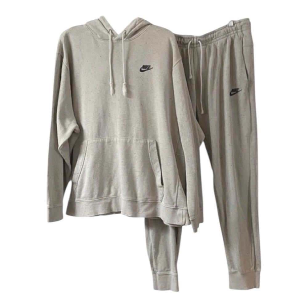 Nike Men's Unisex Gray Speck Hoodie and Sweatpants Sweatsuit Set Size XL